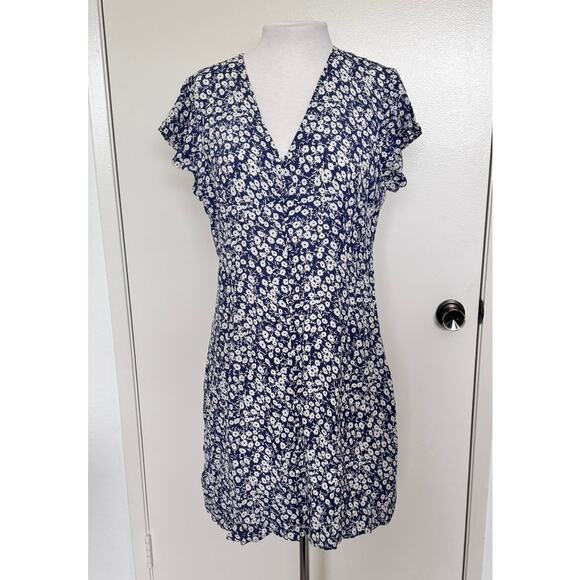 Rails Helena Camella Floral Mini A-Line Dress in Navy/White Size Medium - Picture 4 of 8